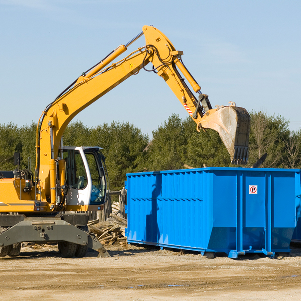 are there any restrictions on where a residential dumpster can be placed in Connerville OK